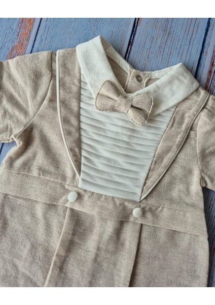 Erkek Bebek Papyonlu Kısa Kol Tulum - Damat Model fiyatları