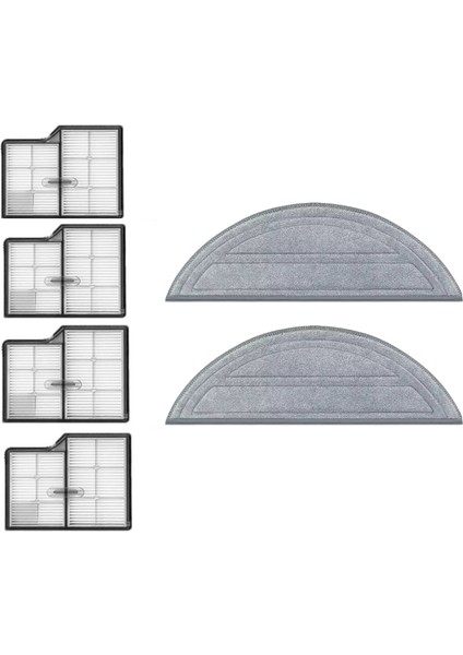 Roborock Saros 10 Uyumlu Hepa Filtre ve Mop-6 Parça