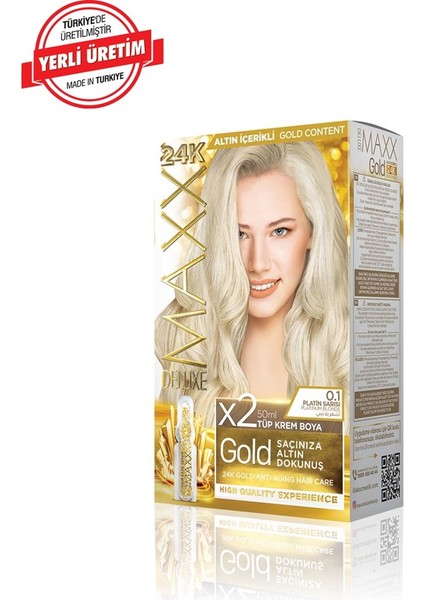 Gold Series Saç Boya Seti 2 Tüp Boya - 2 Oksidan