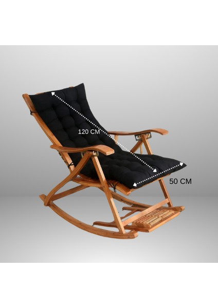 Sallanan Sandalye Minderi 50 x 120 cm Siyah