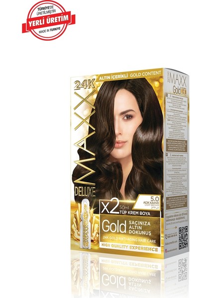 Gold Series Saç Boya Seti 2 Tüp Boya - 2 Oksidan