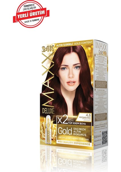 Gold Series Saç Boya Seti 2 Tüp Boya - 2 Oksidan
