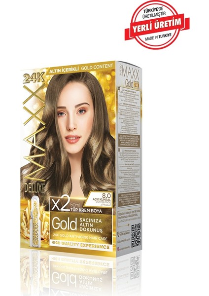 Gold Series Saç Boya Seti 2 Tüp Boya - 2 Oksidan