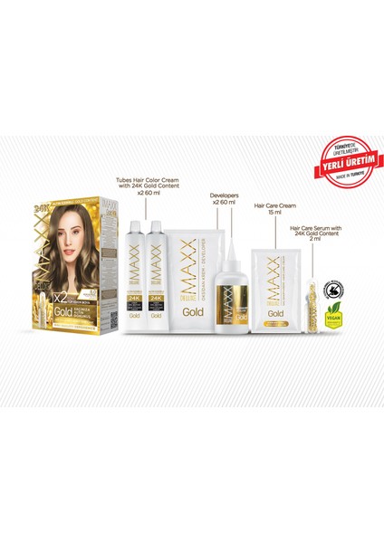 Gold Series Saç Boya Seti 2 Tüp Boya - 2 Oksidan fiyatları