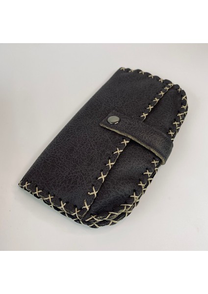 Vegan Deri Renkli Kadın Baskılı Lacivert Uzun Cüzdan 18*10 fiyatları