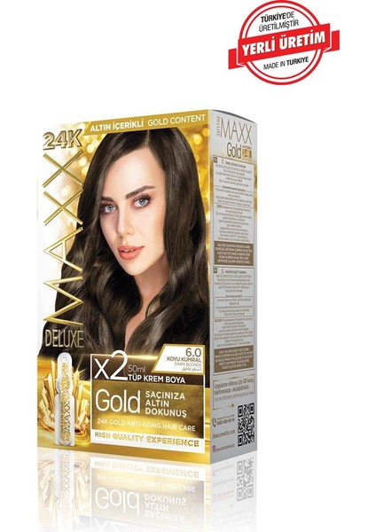 Gold Series Saç Boya Seti 2 Tüp Boya - 2 Oksidan