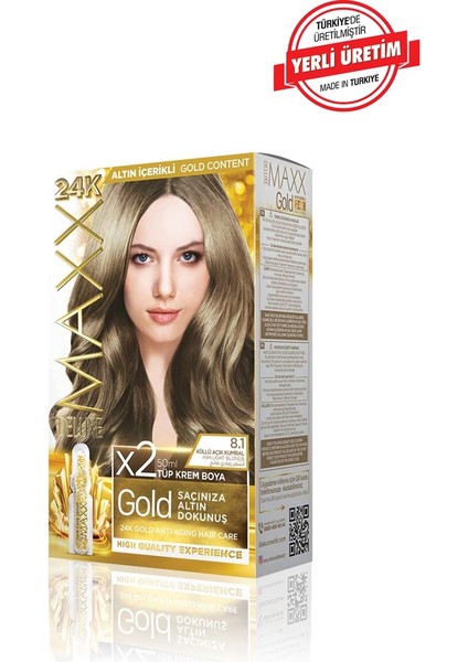 Gold Series Saç Boya Seti 2 Tüp Boya - 2 Oksidan