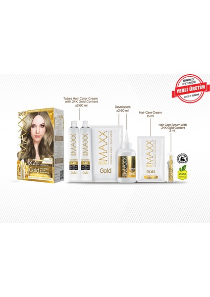 Gold Series Saç Boya Seti 2 Tüp Boya - 2 Oksidan