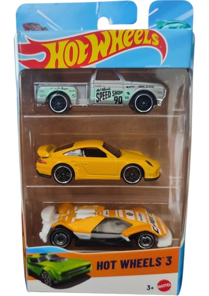 Üçlü Araba Seti K5904N0719(G1) (Porsche 911 Carrera)