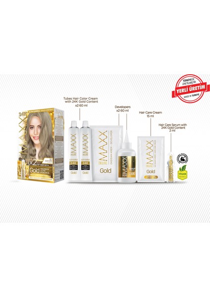 Gold Series Saç Boya Seti 2 Tüp Boya - 2 Oksidan