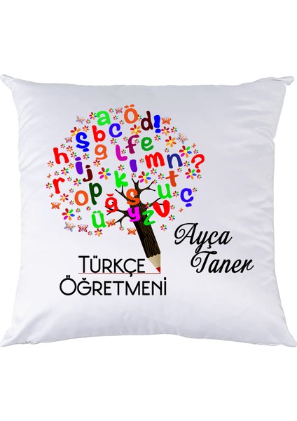 Türkçe Öğretmenine Öğretmenler Günü Hediyesi Isimli Yastık