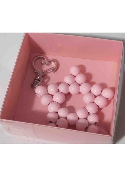 Ahşap Boncuklu Yıldız Anahtarlık