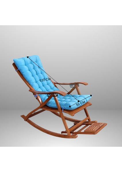 Sallanan Sandalye Minderi 50 x 120 cm Turkuaz Renk
