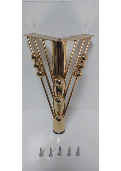 Damla Model Telli Gold Metal 15 cm Mobilya Ayağı