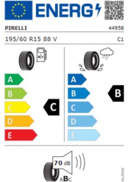 195/60R15 88V Cınturato P1 - Yaz Lastiği (2025 Üretim)