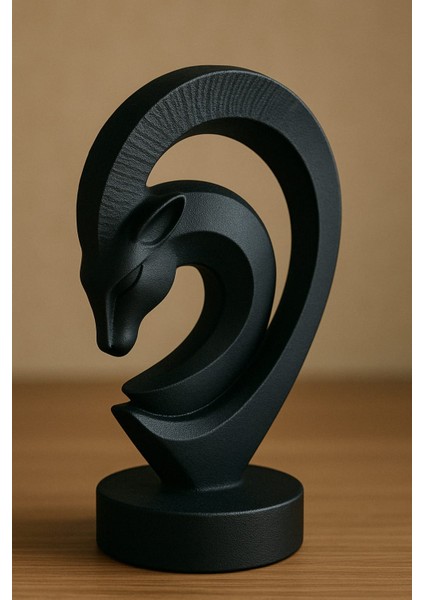 Siyah Modern Minimal Hayvan Figürlü Dekor