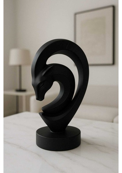 Siyah Modern Minimal Hayvan Figürlü Dekor