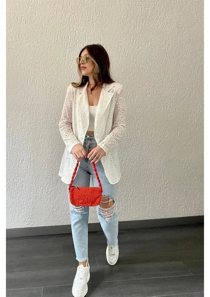 Güpürlü Blazer Yazlık Ceket