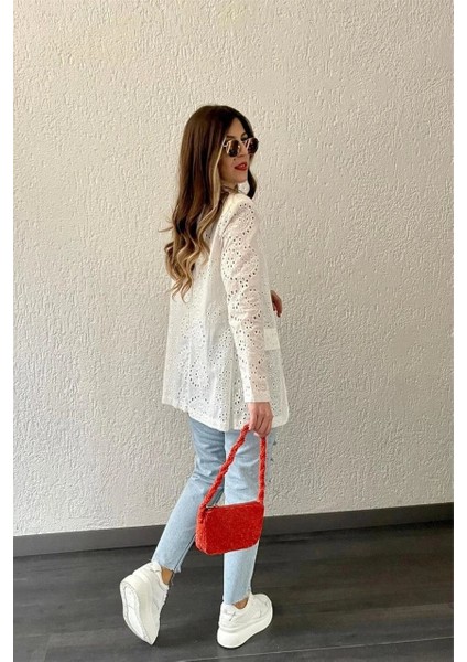 Güpürlü Blazer Yazlık Ceket