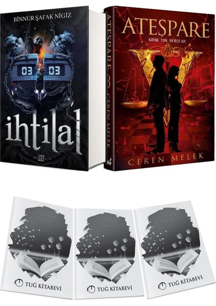 Ateşpare 3 Kırık Yok Oluşlar Ciltli ve Ihtilal 2 Zede Ciltli Binnur Şafak Nigiz 2li Set + Hediyeli