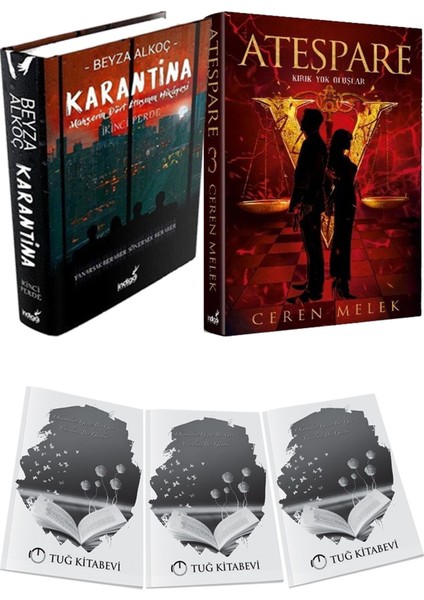 Ateşpare 3 Kırık Yok Oluşlar Ciltli ve Karantina 2 Ciltli Beyza Alkoç 2li Set + Hediyeli