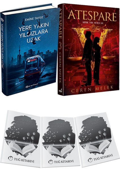 Ateşpare 3 Kırık Yok Oluşlar Ciltli ve Yere Yakın Yıldızlara Uzak Ciltli Emine Tavuz 2li Set + Hediyeli
