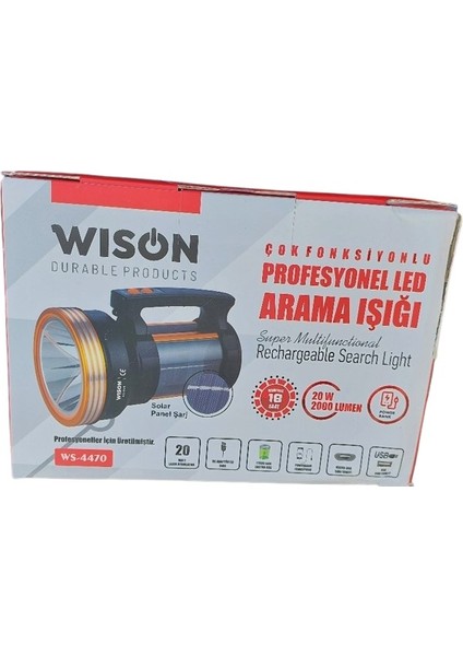Wıson WS-4470 Çok Fonksiyonlu Profesyonel LED Arama Işığı