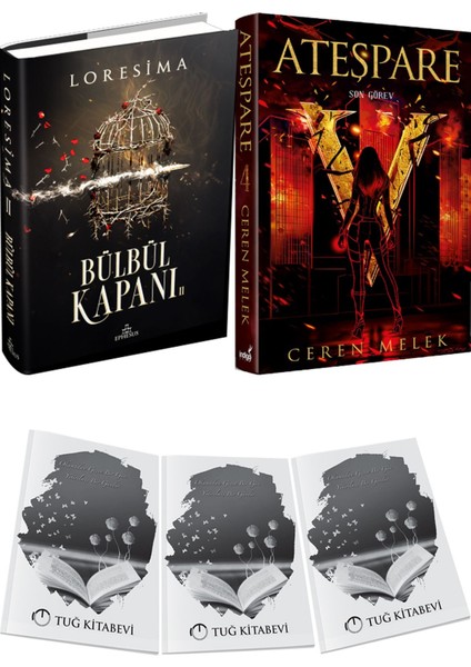 Ateşpare 4 Son Görev Ciltli ve Ephesus Yayınları Bülbül Kapanı 2 Ciltli Loresima 2li Set + Hediyeli