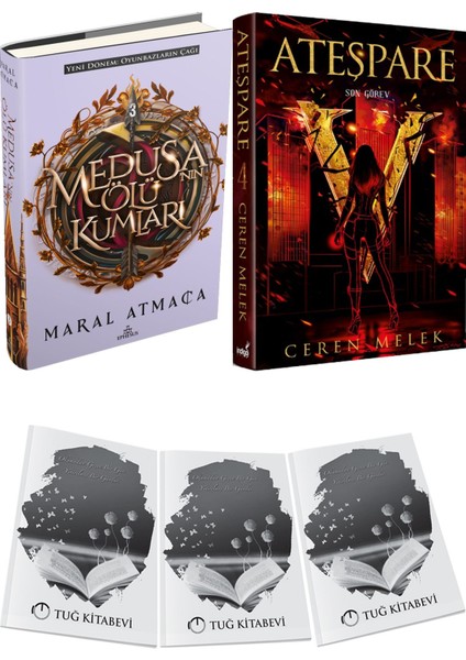 Ateşpare 4 Son Görev Ciltli ve Medusanın Ölü Kumları 3 Ciltli Maral Atmaca 2li Set + Hediyeli