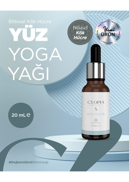 Anti-Aging Bitkisel Kök Hücre Yüz Yoga Yağı, Zencefil, Ylang Ylang, Kuşburnu, Çuha Çiçeği