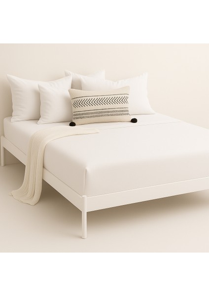 Pamuk Lastikli Çarşaf Tek Kişilik Fitted Çarşaf Takımı 100 x 200 cm , 1 Adet Yastık Kılıfı, Beyaz fiyatları