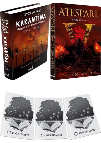 Ateşpare 4,5 Sonun Ötesinde Ciltli ve Karantina 3 Ciltli Beyza Alkoç 2li Set + Hediyeli