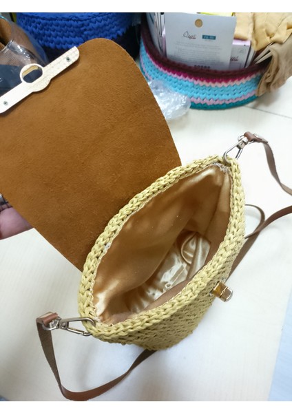 Kadın El Emeği Hasır Çapraz Çanta modelleri