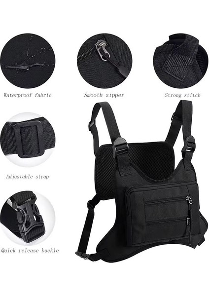 Motosiklet Göğüs Çantası Yelek Tipi Geniş Hacimli Unisex Ithal Motorcu Çantası Günlük Koşu Çantası modelleri