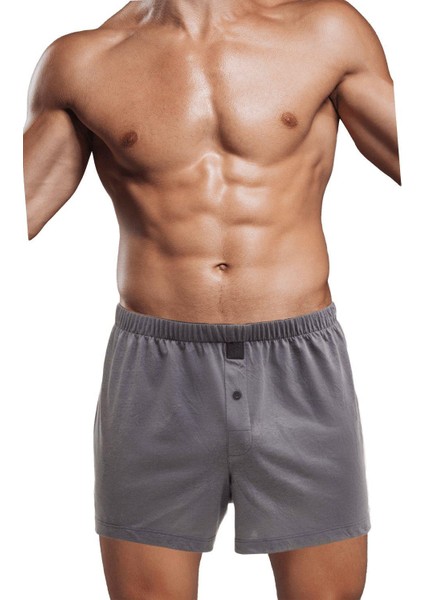 Jersey Penye-Örme Erkek Boxer Koyu Füme