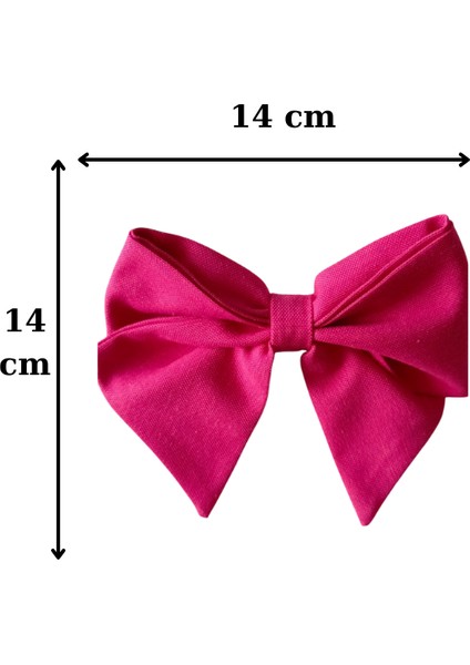 El Yapımı Kumaş Fiyonk Saç Kıskaçlı Otomatik Tokası - Pembe Zarafeti