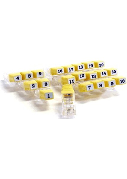 Resi-Tester Tm Cihazları Için 1 Set (1 ile 20 Arası) RJ45 Kablo Belirleyicisi (Wiremapper)