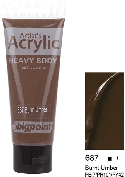 Akrilik Boya 75 ml Burnt Umber 687