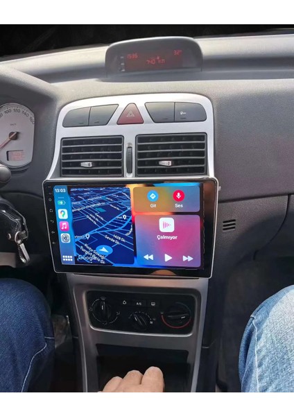 Peugeot 307 2001-2009 Yıl Uyumlu 9 Inç Android Multimedya Carplay+Android Auto+Navigasyon