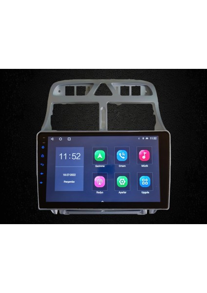 Peugeot 307 2001-2009 Yıl Uyumlu 9 Inç Android Multimedya Carplay+Android Auto+Navigasyon