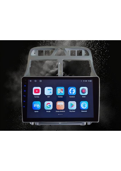 Peugeot 307 2001-2009 Yıl Uyumlu 9 Inç Android Multimedya Carplay+Android Auto+Navigasyon