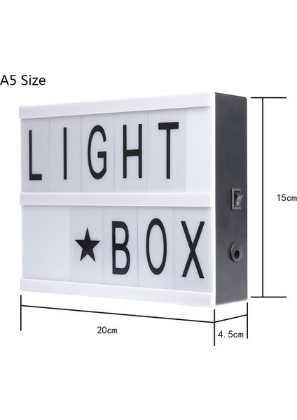 A5 LED Işıklı Yazı Panosu Lightbox