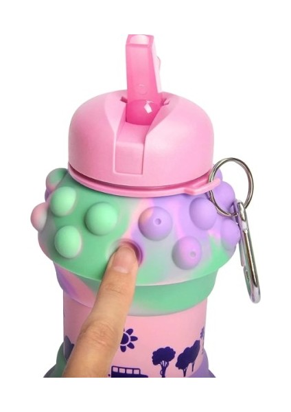 Pop-It Detaylı Akordiyon Su Şişesi