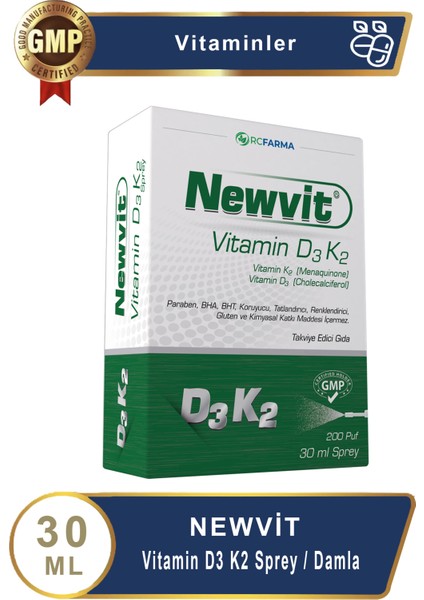 Vitamin D3 K2 Sprey / Damla