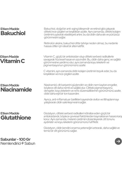 Nemlendirici+ Bakuchiol ve Vitamin C Katkılı Yüz Bakım Sabunu - Elastikiyet ve Canlandırıcı Etki - 100GR