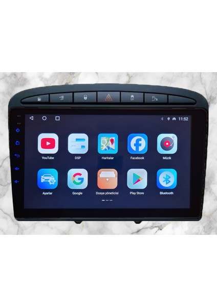 Peugeot 308/408 2008-2013 Yıl Uyumlu 9 Inç Android Multimedya Carplay+Android Auto+Navigasyon