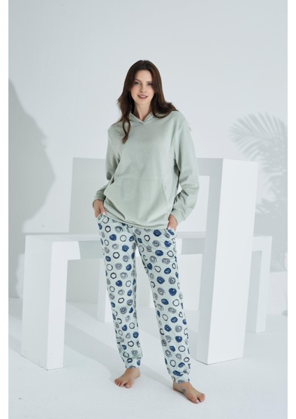 Soft Kanguru Cepli Kapşonlu Kadife Kadın Eşofman Takımı fiyatları