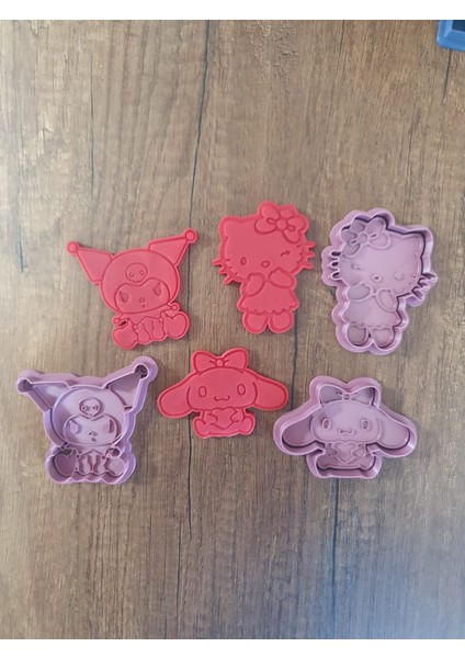 Kuromi, Hellokitty ve Cinnamoroll Kurabiye Kalıbı Seti