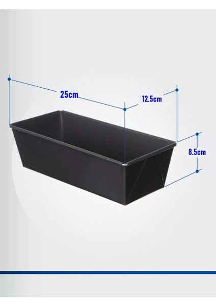 Teflon Ekmek Pişirme Kalıbı Evde Ekmek Yapımı Kalıbı 25 cm 2 Adet 721698