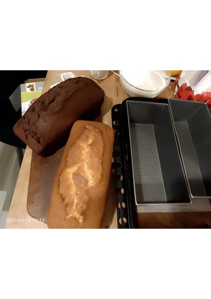 Teflon Ekmek Pişirme Kalıbı Evde Ekmek Yapımı Kalıbı 25 cm 2 Adet 721698